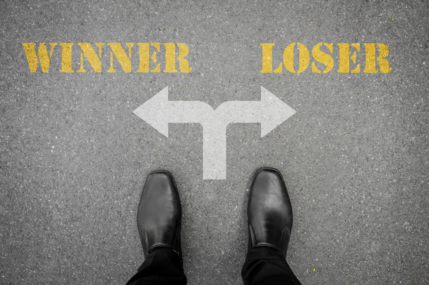 Entscheidung zu treffen - Sieger oder Verlierer - Foto, Bild