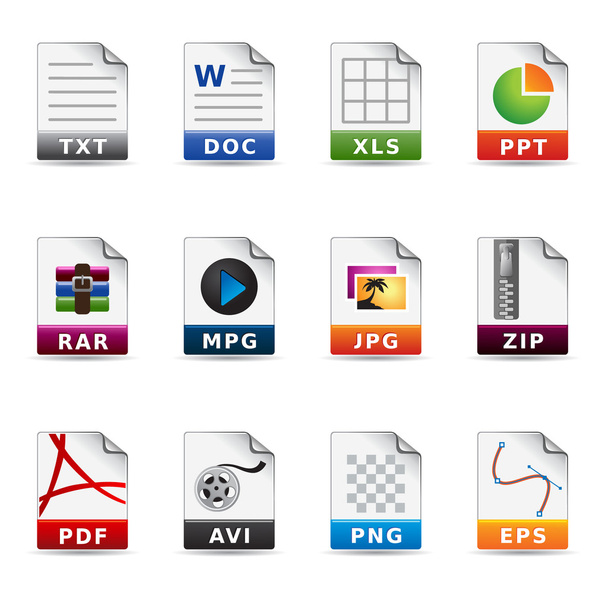 Web Icons - File Formats - Vector, Image