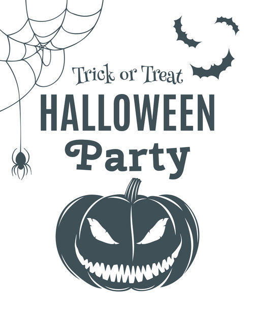Halloween party poster template. - Вектор,изображение