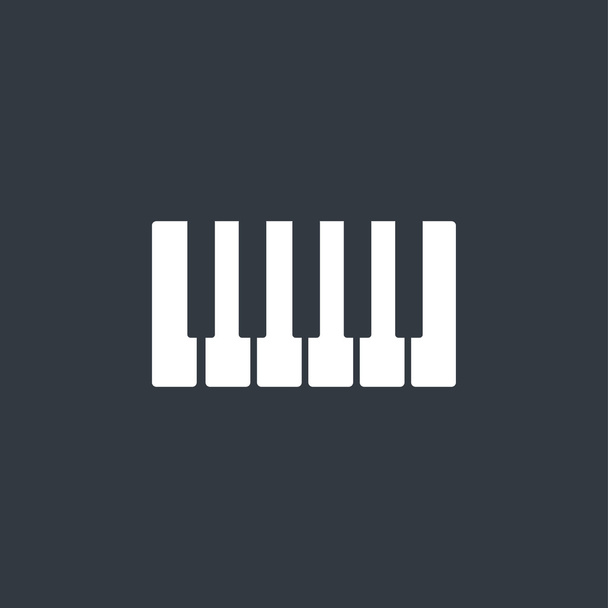 Octave, piano keys icon - Vector, Image