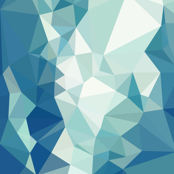 Turquoise Green Abstract Low Polygon Background - Vector, Image