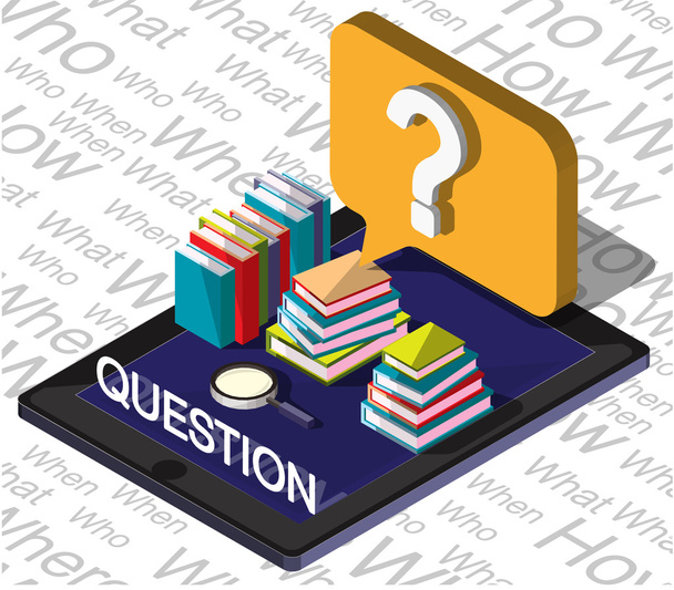 illustration of info graphic question mark concept - Vector, Image
