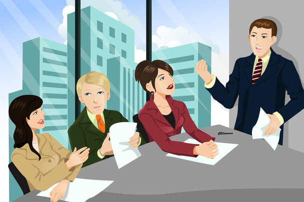 Business meeting - Vector, Image