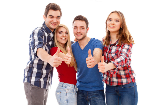 Група щасливих молодих людей
 - Фото, зображення