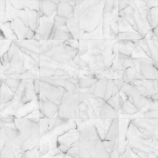 White marble tiles seamless flooring texture background. - Photo, Image