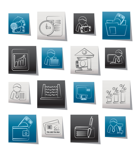 Bank and Finance Icons - Vector, Image