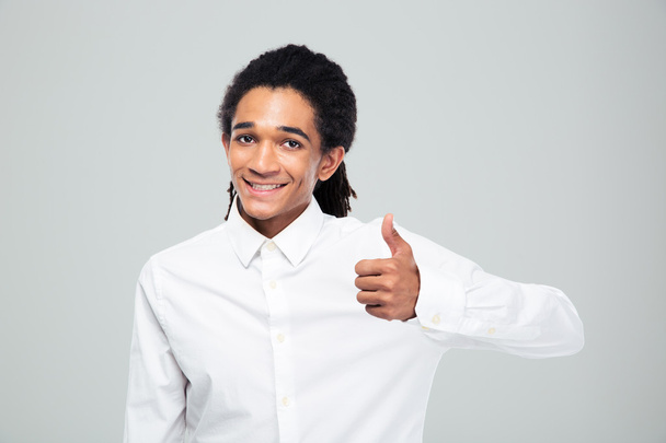 Afro american businessman showing thumb up  - Photo, image
