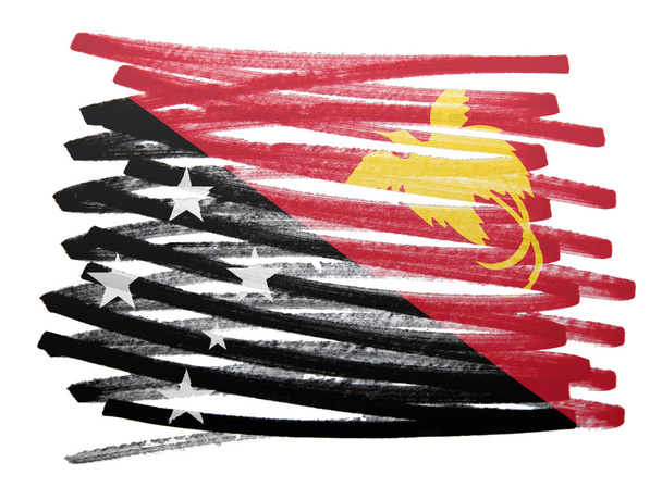 Flag illustration - Papua New Guinea - Photo, Image