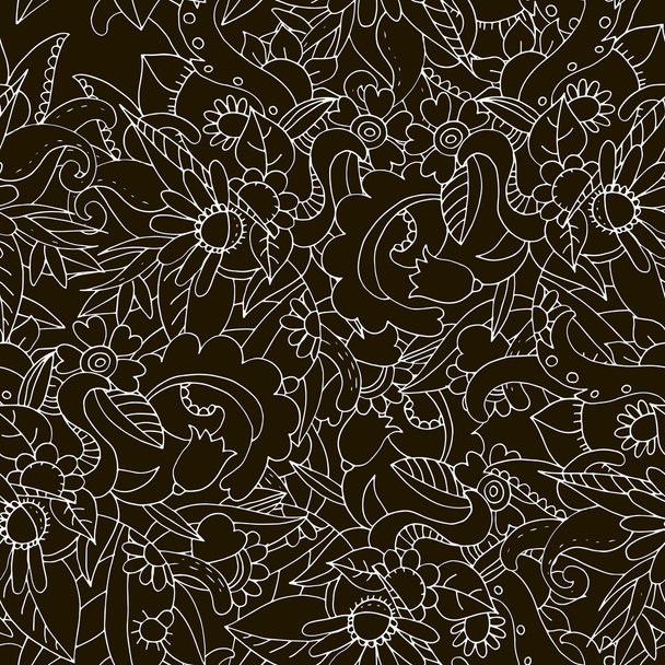doodle funny seamless pattern - Vector, Imagen