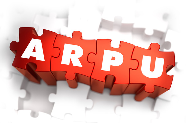 ARPU - Text on Red Puzzles. - Photo, Image
