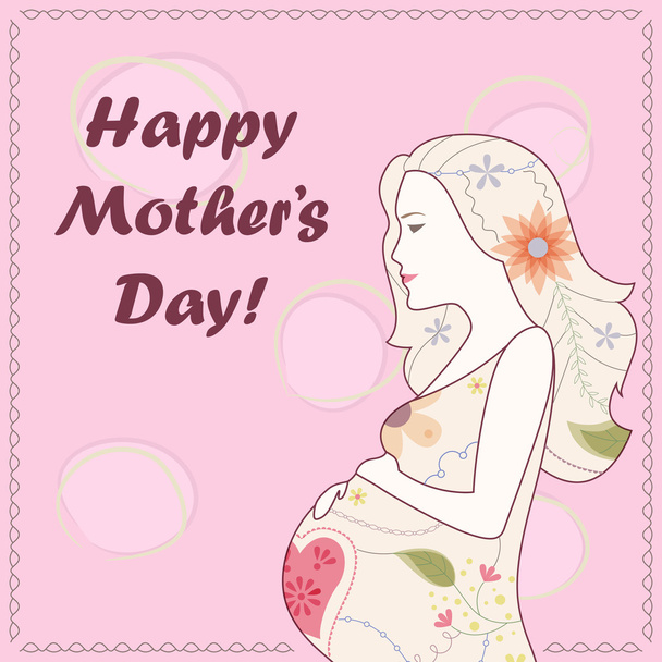 Happy Mothers Day - Vector, afbeelding