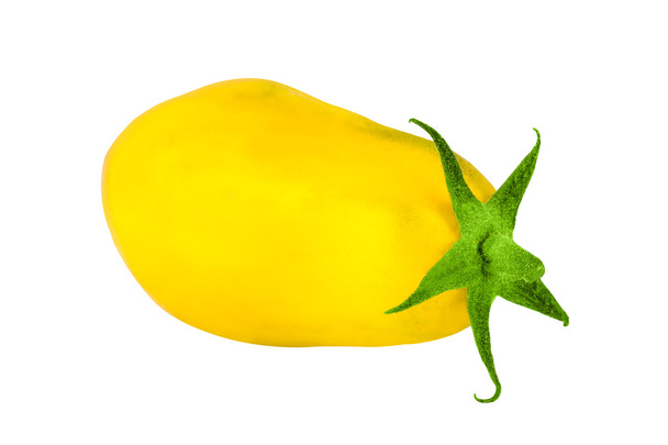 Tomate amarillo aislado con ruta de recorte
 - Foto, imagen