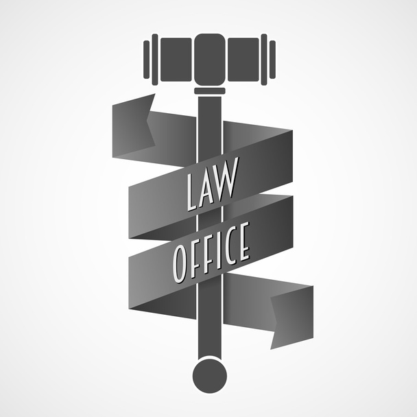 Law office, lawyer services vector logo.  Vintage labels of the judge, the district attorney. - Vector, Image