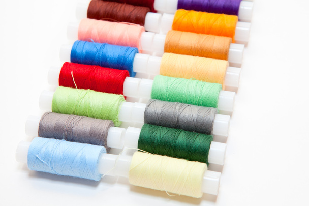Colourful arranged reel of thread - Fotó, kép