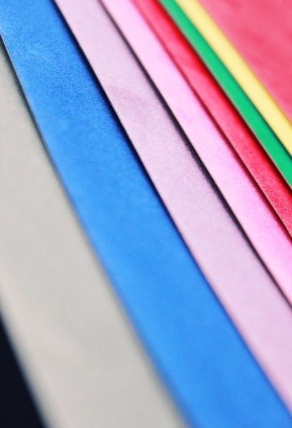 Strips of a color paper and cardboard from a velvet - Foto, afbeelding