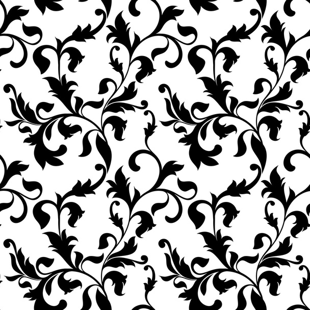 Classic seamless pattern with tracery on a white background. Vin - Вектор,изображение