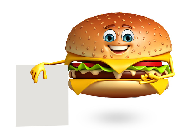 Cartoon character of  burger - Zdjęcie, obraz