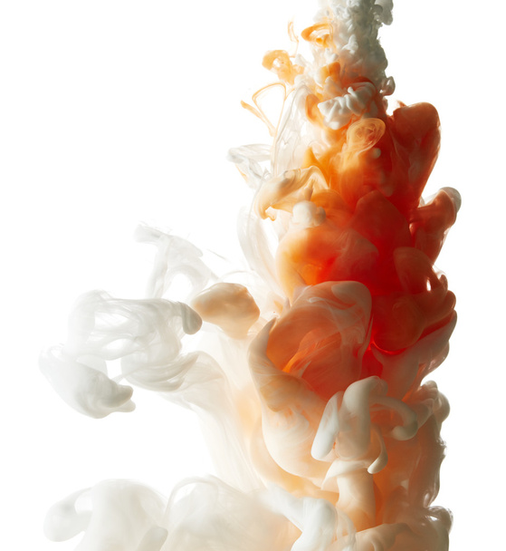Абстрактний сплеск помаранчевої фарби
 - Фото, зображення