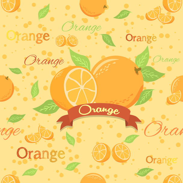 オレンジ色のシームレスなパターン - ベクター画像
