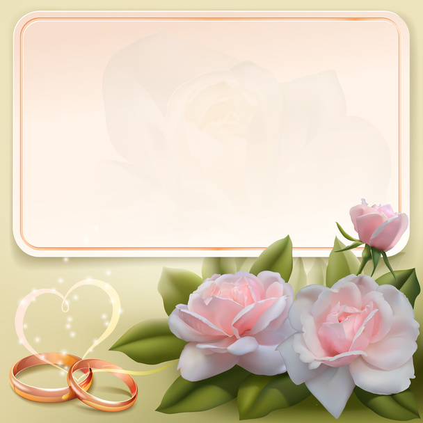 Wedding invitation card - Wektor, obraz
