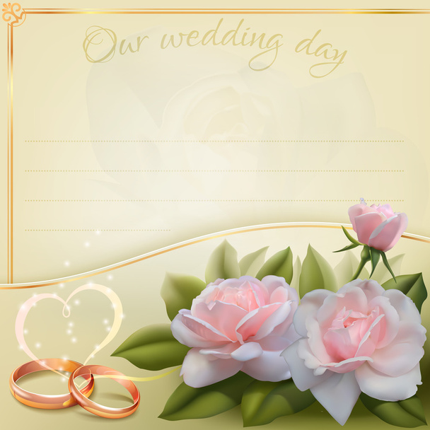 Wedding invitation card - Vector, afbeelding