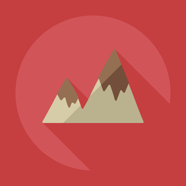 Flat modern design with shadow icons mountains - Vecteur, image