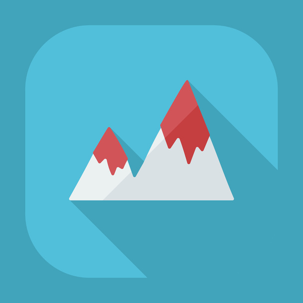 Flat modern design with shadow icons mountains - Διάνυσμα, εικόνα