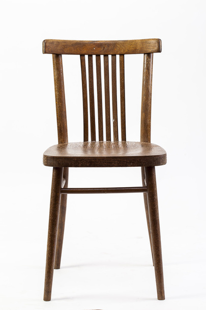 Деревянный стул, изолированный на белом фоне
 - Фото, изображение