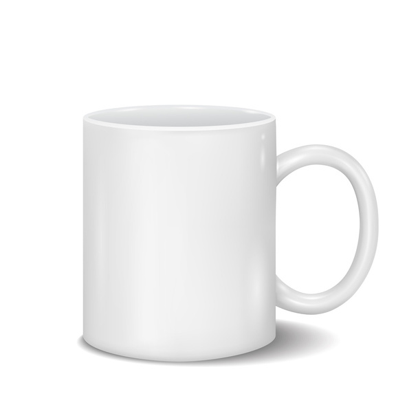 Vector Classic White Cup for Business Branding and Corporate Identity.  - Vector, imagen