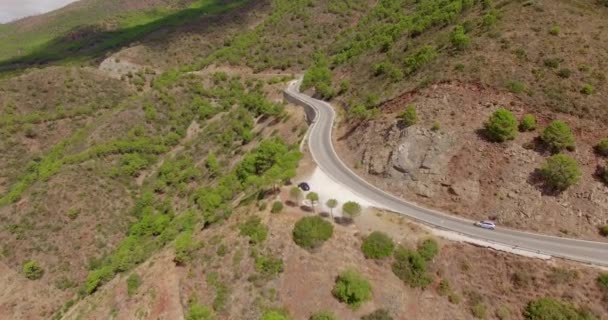 Ισπανικά βουνά στην Ανδαλουσία με δρόμο - Πλάνα, βίντεο
