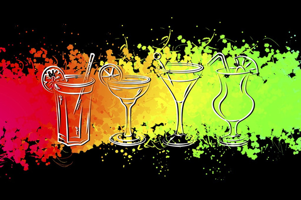 Conjunto de cócteles alcohólicos ilustración
 - Foto, imagen