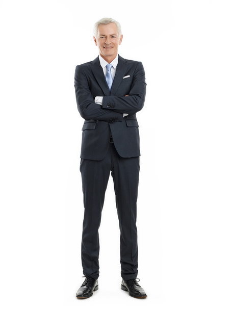 Senior businessman with arms crossed - Фото, изображение