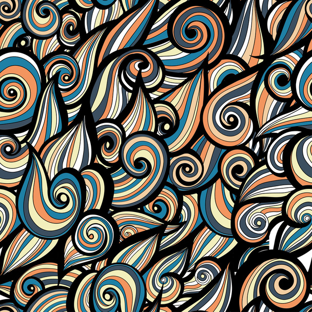Curl abstract pattern with multicolored waves. Vector illustration. EPS - Vector, Image