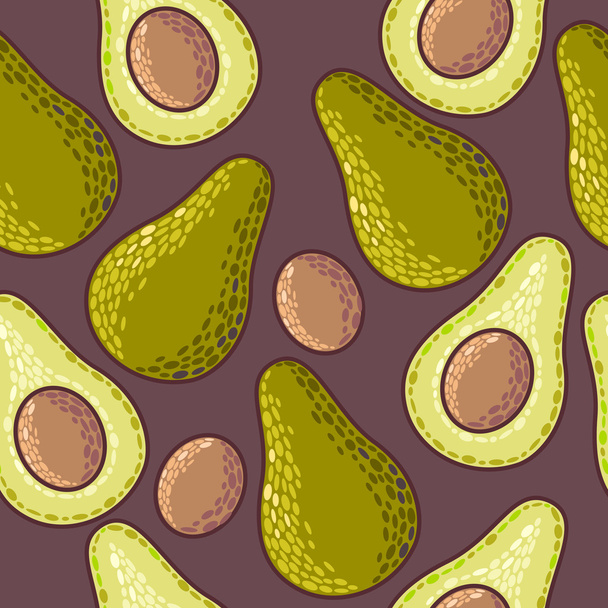 Seamless avocado - Vector, Image