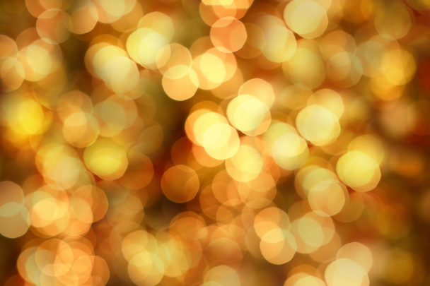 Christmas lights and bokeh (golden) - Photo, Image