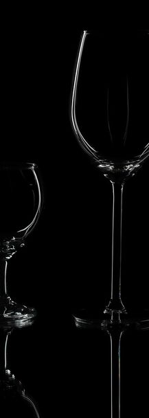 Wine glasses on isolated background - 写真・画像
