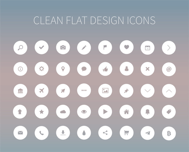 Flat icons pack for webdesign - Vector, Image