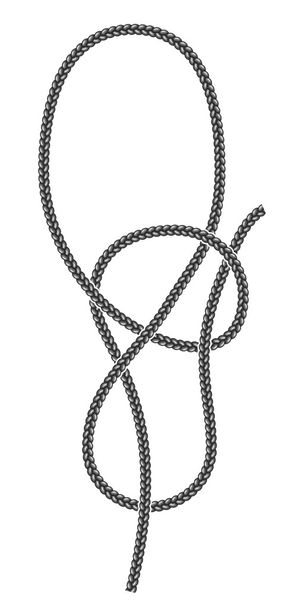 Onderhandse paalsteek knoop - Vector, afbeelding