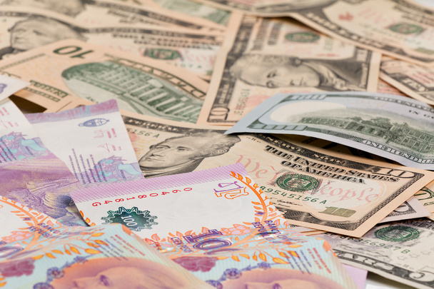 Ons dollar en Argentijnse peso rekeningen - Foto, afbeelding