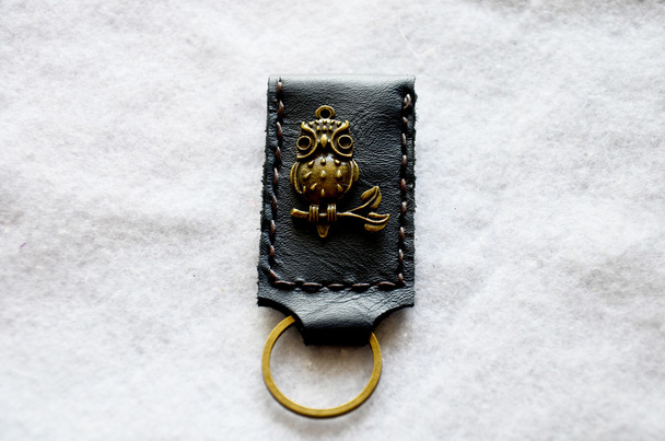 Kézzel készített kulcstartó, és a kis táska - Fotó, kép