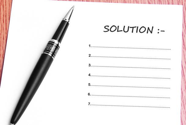 Бумага для ручек и заметок со списком решений
 - Фото, изображение