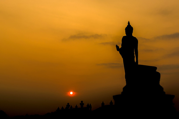 silhouet van Boeddha - Foto, afbeelding