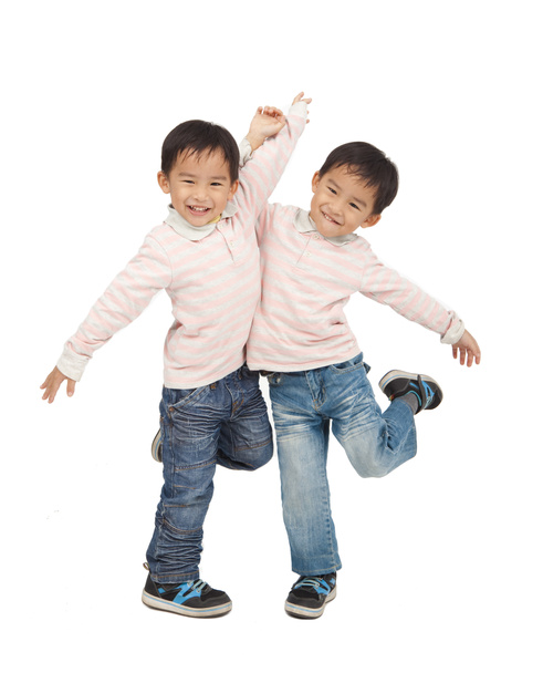 Happy asian boys dancing together - Valokuva, kuva