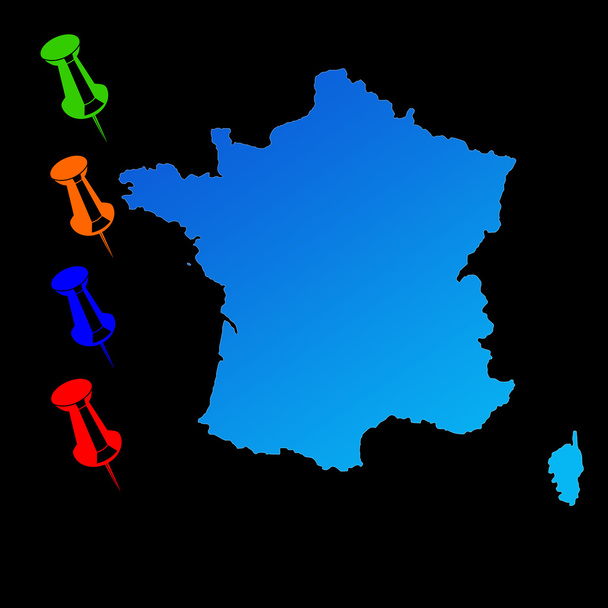 France travel map - Photo, Image