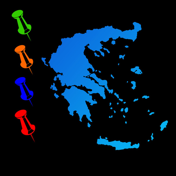 Greece travel map - Photo, Image