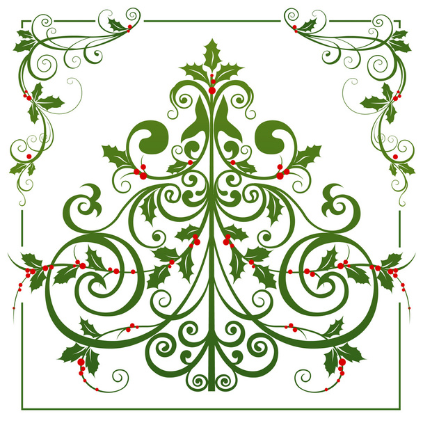 Christmas tree - Διάνυσμα, εικόνα