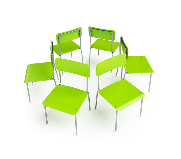 Grupo de sillas en círculo
 - Foto, Imagen