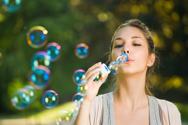 As easy as blowing bubbles. - Foto, Bild
