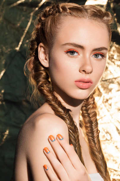 Perfect natural beauty of young caucasian model. - 写真・画像