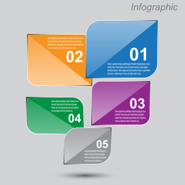 Infographic design template - Wektor, obraz